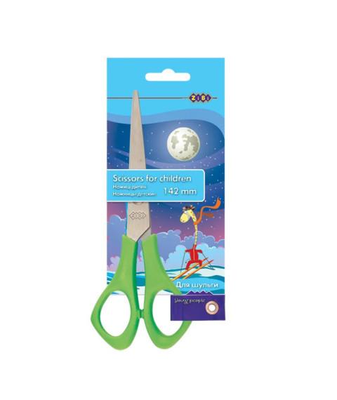 Foarfece pentru stângaci ZiBi, 142 mm, verde deschis